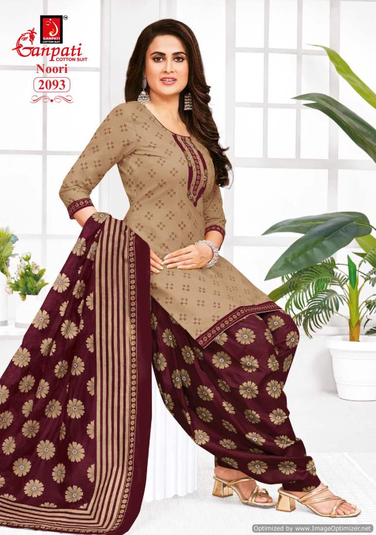 Noori Vol 9 By Ganpati Printed Cotton Dress Material Wholesale Clothing Distributors In India